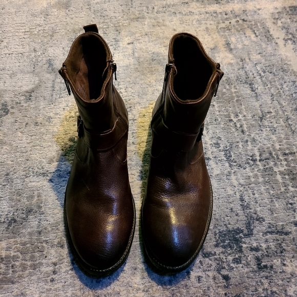Kenneth Cole Reaction Other - Kenneth Cole Reaction Men's Wound ABOUT Brown Leather MOTO Boots Size 8.5